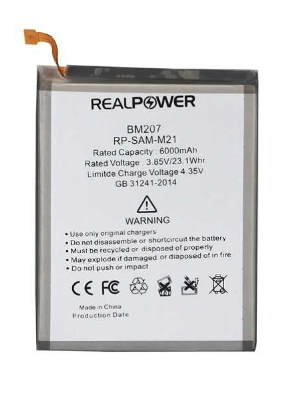 RealPower Samsung Uyumlu Galaxy M30s M307 Batarya 6000mAh
