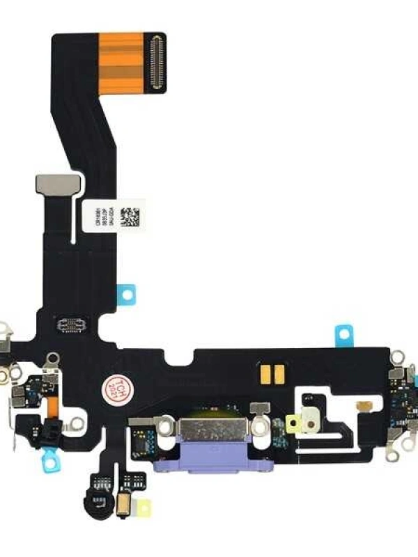 Apple Uyumlu iPhone 12 Pro Şarj Soketli Mikrofon Filmi Flex Mor
