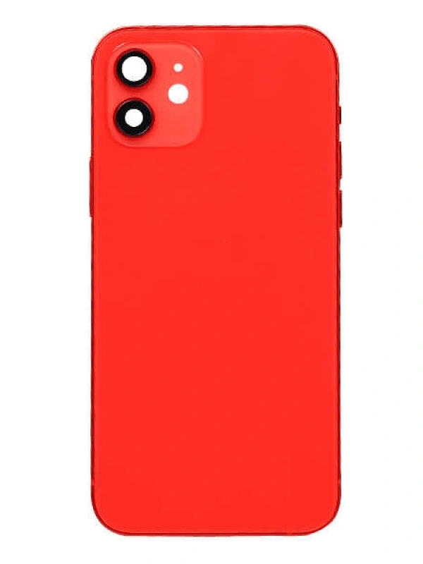Apple Uyumlu iPhone 12 Kasa Kapak Kırmızı Dolu