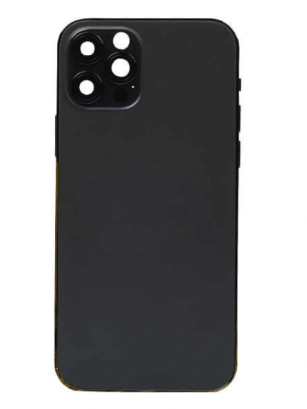 Apple Uyumlu iPhone 12 Pro Kasa Kapak Siyah Dolu