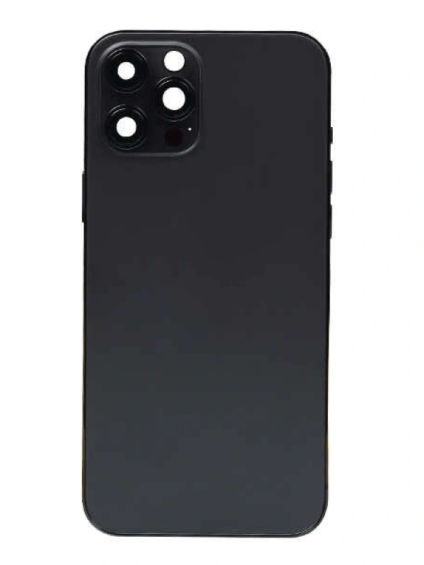 Apple Uyumlu iPhone 12 Pro Max Kasa Kapak Siyah Dolu