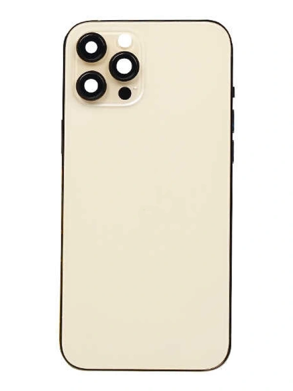 Apple Uyumlu iPhone 12 Pro Max Kasa Kapak Gold Dolu