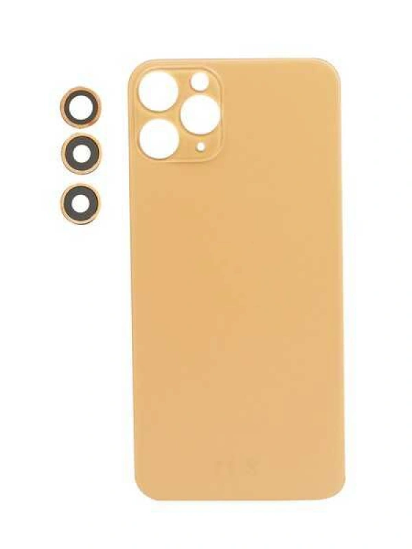 Apple Uyumlu iPhone 11 Pro Arka Kapak Kamera Lensli Gold