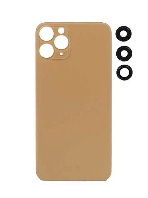 Apple Uyumlu iPhone 11 Pro Max Arka Kapak Kamera Lensli Gold