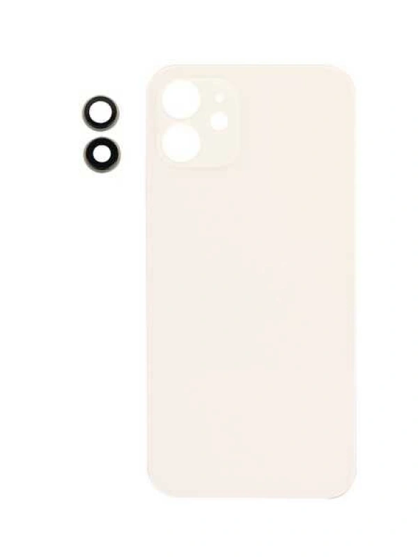 Apple Uyumlu iPhone 12 Arka Kapak Kamera Lensli Beyaz