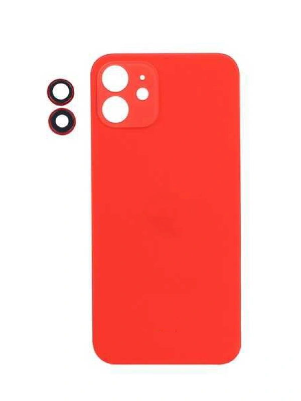 Apple Uyumlu iPhone 12 Arka Kapak Kamera Lensli Kırmızı