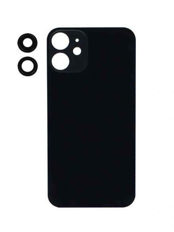 Apple Uyumlu iPhone 12 Mini Arka Kapak Kamera Lensli Siyah
