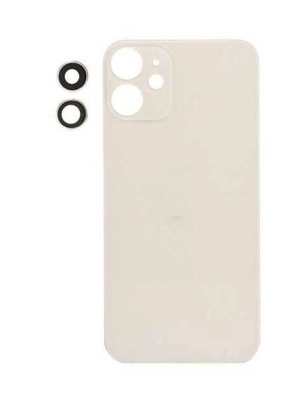 Apple Uyumlu iPhone 12 Mini Arka Kapak Kamera Lensli Beyaz