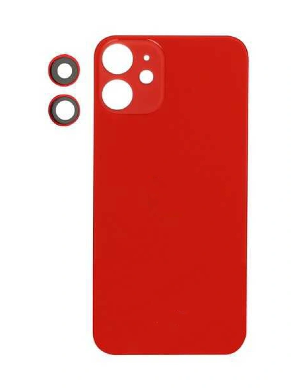 Apple Uyumlu iPhone 12 Mini Arka Kapak Kamera Lensli Kırmızı