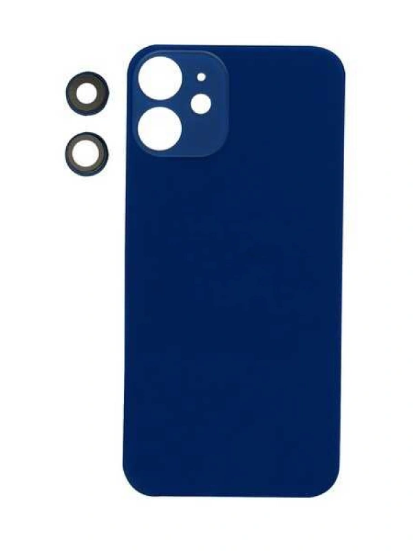 Apple Uyumlu iPhone 12 Mini Arka Kapak Kamera Lensli Mavi