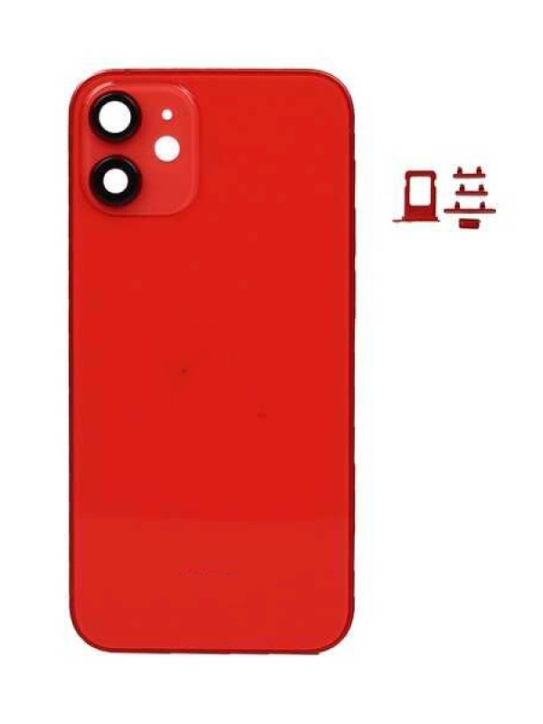 Apple Uyumlu iPhone 12 Mini Kasa Kapak Kırmızı Boş