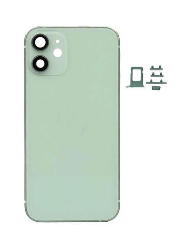 Apple Uyumlu iPhone 12 Mini Kasa Kapak Yeşil Boş