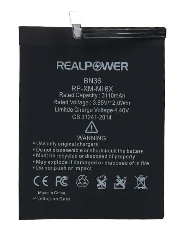 RealPower Xiaomi Uyumlu Mi A2 Batarya Pil