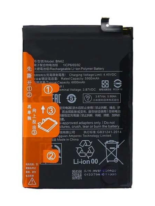 Xiaomi Uyumlu Redmi 9t Batarya Bn62