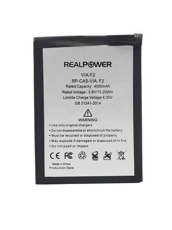RealPower Casper Uyumlu Via F2 Batarya 4000mAh