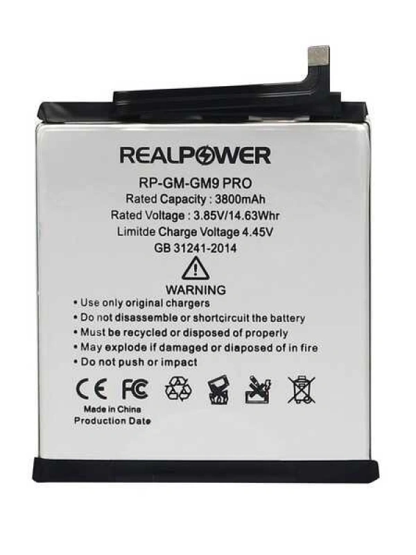 RealPower General Mobile Uyumlu Discovery Gm9 Batarya 3800mAh