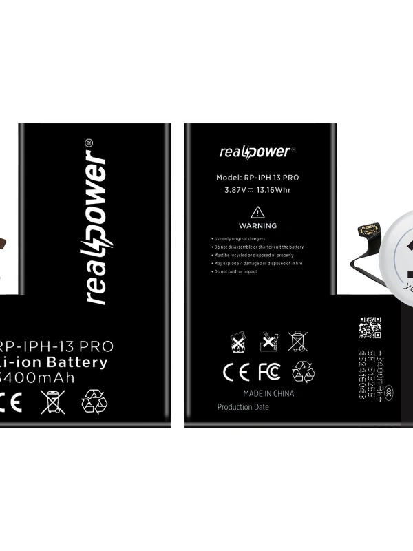 RealPower Apple Uyumlu iPhone 13 Pro Yüksek Kapasiteli Batarya 3400mah