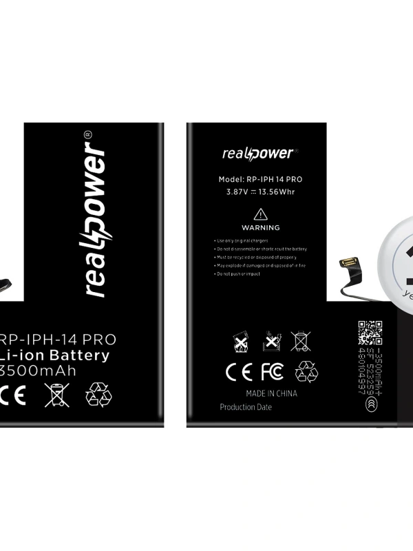 RealPower Apple Uyumlu iPhone 14 Pro Yüksek Kapasiteli Batarya 3500mah