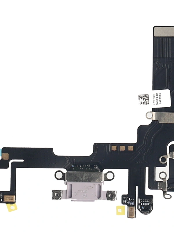 Apple Uyumlu iPhone 14 Şarj Soketli Mikrofon Filmi Flex Koyu Mor