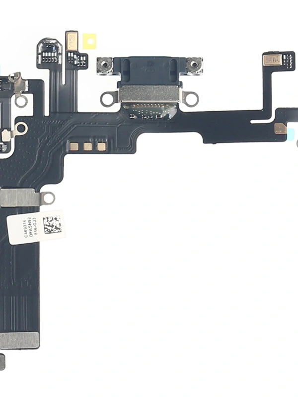 Apple Uyumlu iPhone 14 Şarj Soketli Mikrofon Filmi Flex Siyah
