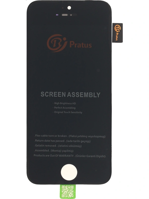 Pratus Apple Uyumlu iPhone 5s Lcd Ekran Siyah