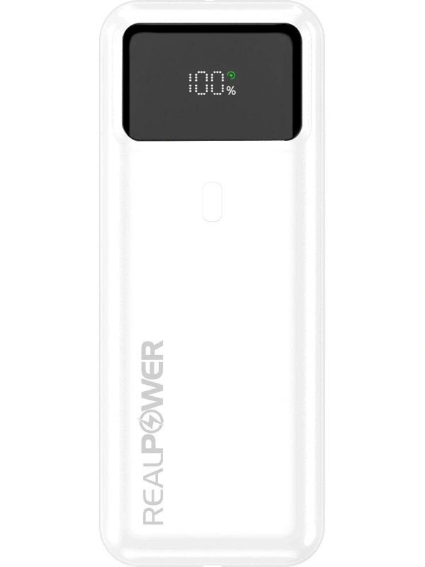 Realpower 20000mAh 22.5W Taşınabilir Beyaz Powerbank RP-PB2W