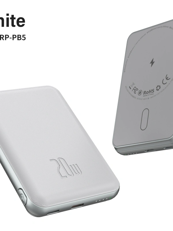 Realpower 5000mAh 20W Magsafe Taşınabilir Beyaz Powerbank RP-PB5