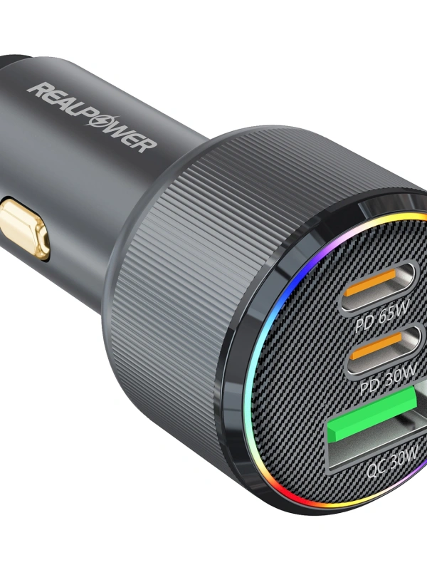 Realpower 125W Hızlı Araç Şarjı + Type-c den Type-c Kablo RP-CC125W