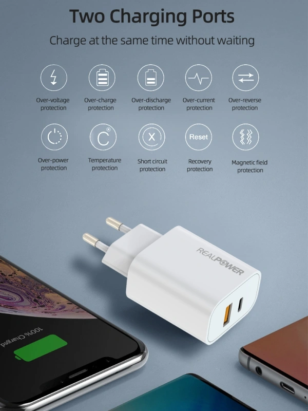 Realpower 20W Seyahat Şarj Aleti RP-CG20AT