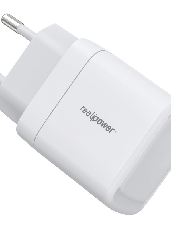Realpower 35W GaN USB-C PD Hızlı Şarj Adaptörü Şarj Aleti Beyaz TC35WWH