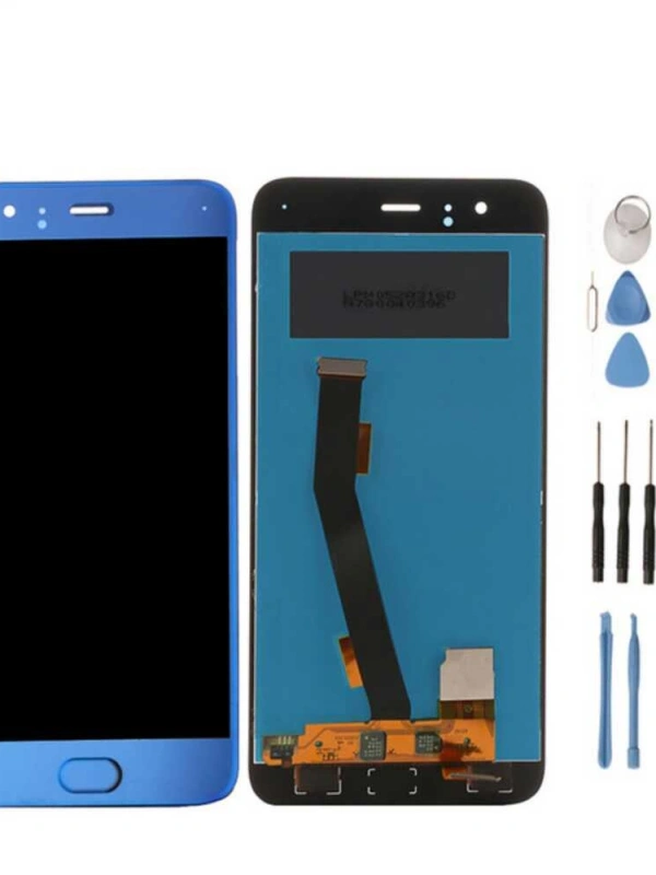 Xiaomi Uyumlu Mi 6 Lcd Ekran Mavi Çıtasız Parmak İzli