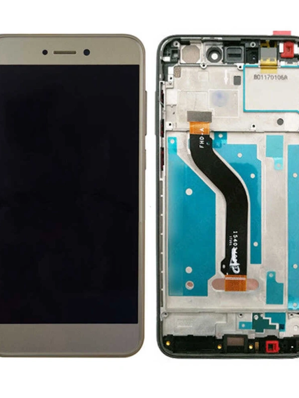Huawei Uyumlu P9 Lite 2017 Lcd Ekran Gold Çıtalı
