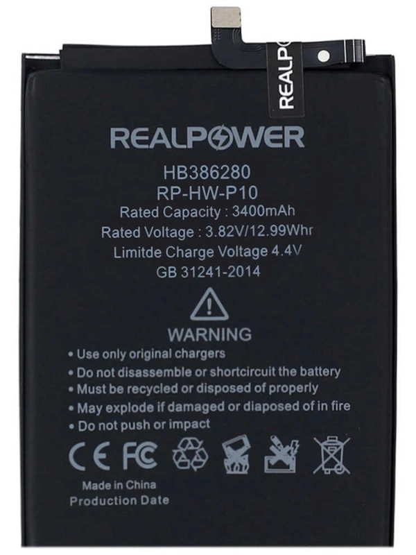 RealPower Huawei Uyumlu P10 Batarya 3400mAh Li-Polymer Uzun Ömürlü Pil