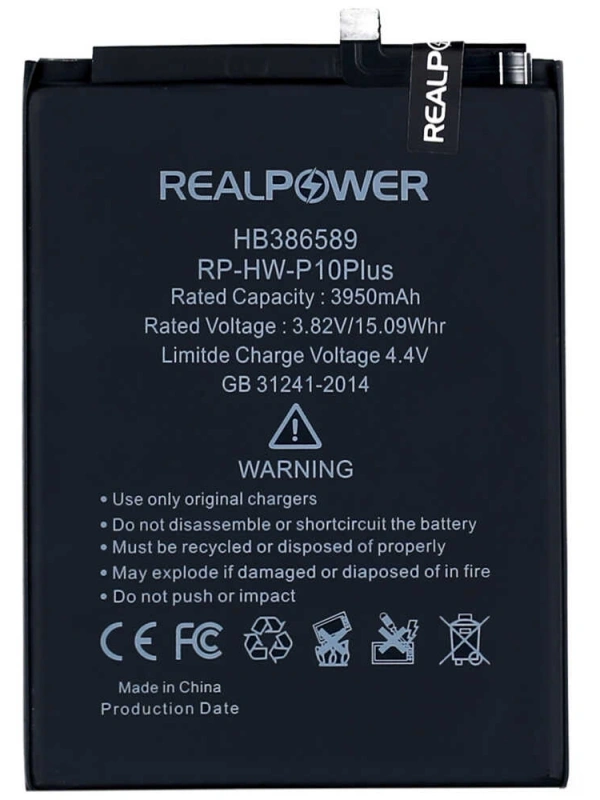 RealPower Huawei Uyumlu P10 Plus Batarya 3950mAh Li-Polymer Uzun Ömürlü Pil