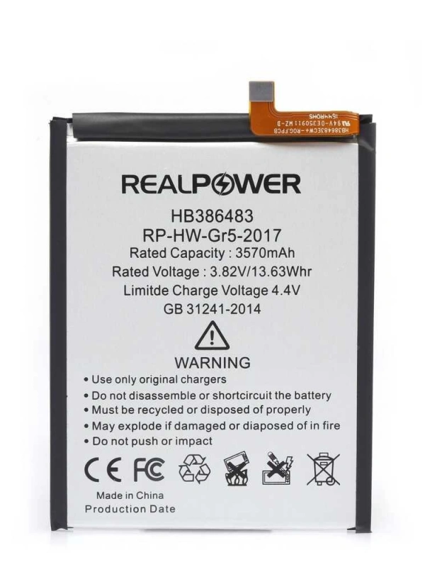 RealPower Huawei Uyumlu GR5 2017 Batarya 3570mAh Li-Polymer Uzun Ömürlü Pil