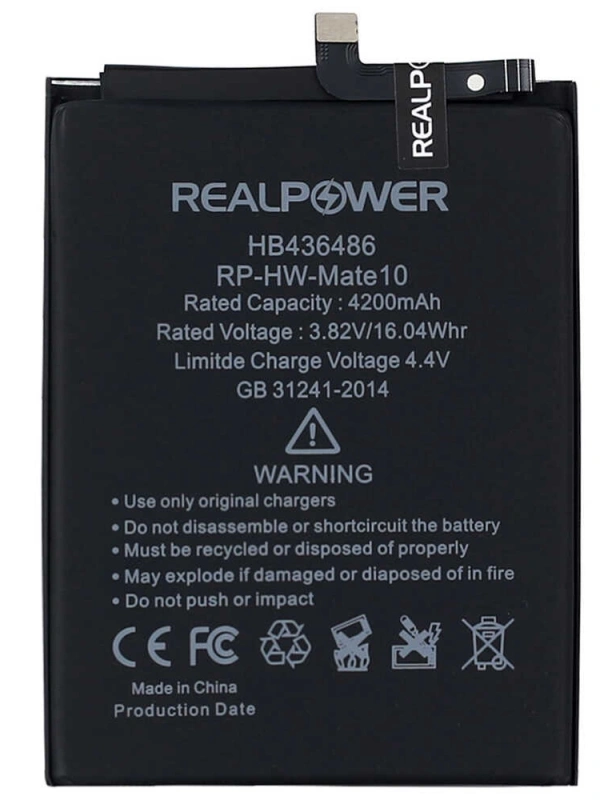 RealPower Huawei Uyumlu Mate 10 Batarya 4200mAh Li-Polymer Uzun Ömürlü Pil