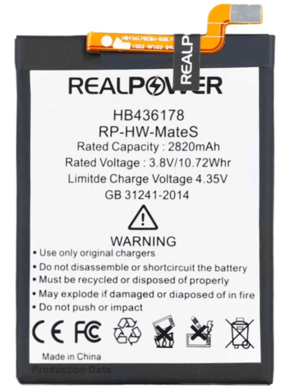 RealPower Huawei Uyumlu Mate S Batarya 2820mAh Li-Polymer Uzun Ömürlü Pil