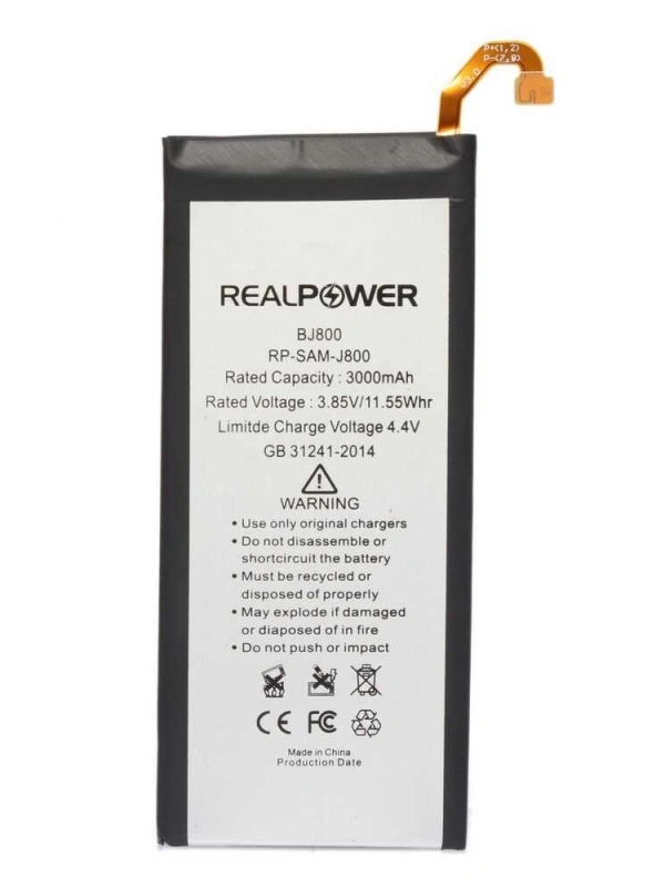RealPower Samsung Uyumlu Galaxy J8 J810 Batarya 3500mAh Li-Polymer Uzun Ömürlü Pil