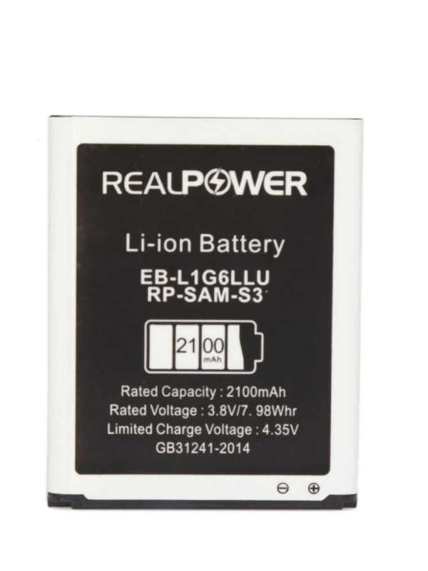 RealPower Samsung Uyumlu Galaxy S3 I9300 Batarya 2100mAh Li-Polymer Uzun Ömürlü Pil