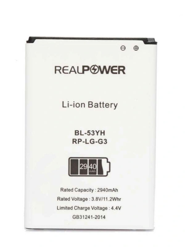 RealPower Lg Uyumlu G3 D855 Batarya Li-Polymer Uzun Ömürlü Pil