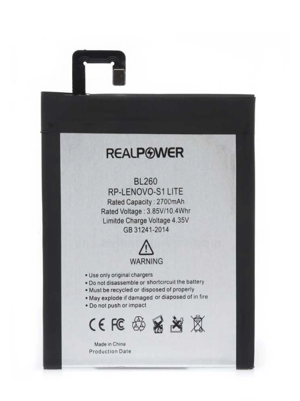 RealPower Lenovo Uyumlu S1 Lite Batarya Li-Polymer Uzun Ömürlü Pil