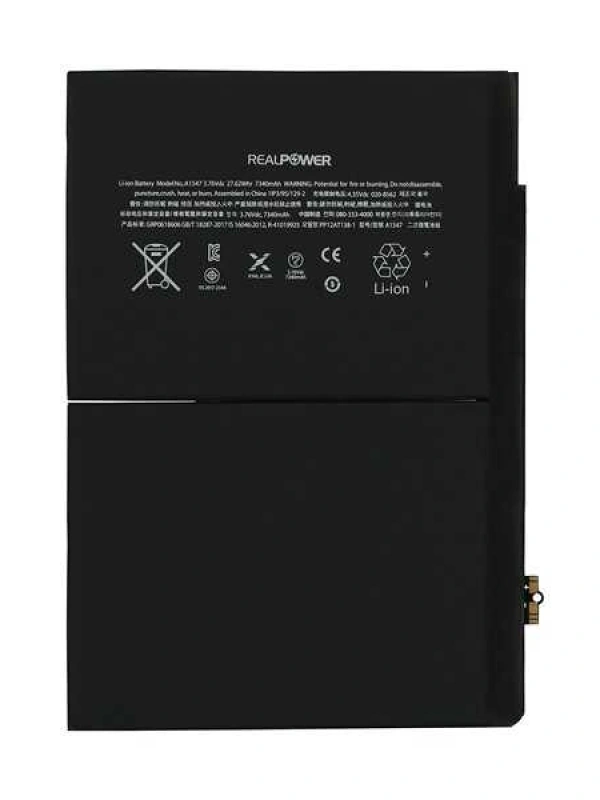 RealPower Apple Uyumlu iPad 6. Nesil 9.7 2018 A1893 A1954 Batarya 8827mAh Tablet Bataryası Pil