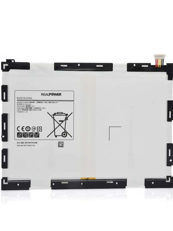 RealPower Samsung Uyumlu Galaxy Tab A 9.7 T550 T555 Batarya 6000mAh Li-Polymer Uzun Ömürlü Pil