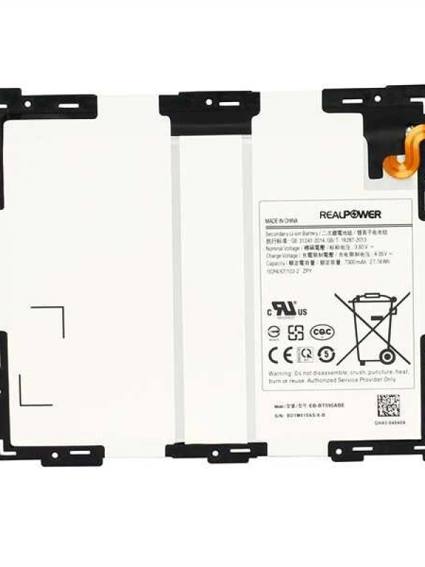 RealPower Samsung Uyumlu Galaxy Tab A 10.5 2019 T590 Batarya 7300mAh Li-Polymer Uzun Ömürlü Pil