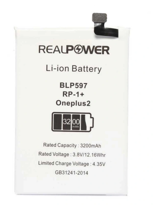 RealPower OnePlus Uyumlu 2 Batarya 3200mAh Li-Polymer Uzun Ömürlü Pil