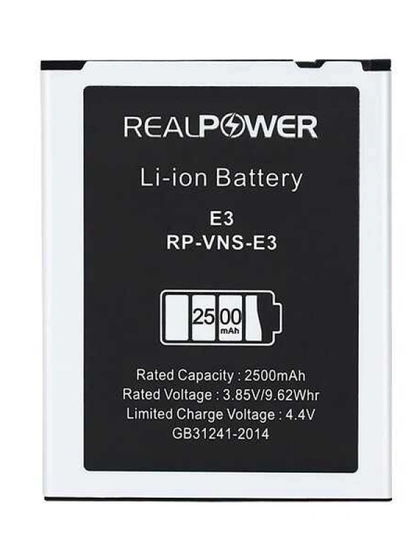 RealPower Vestel Uyumlu Venüs E3 Batarya 2500mAh Li-Polymer Uzun Ömürlü Pil