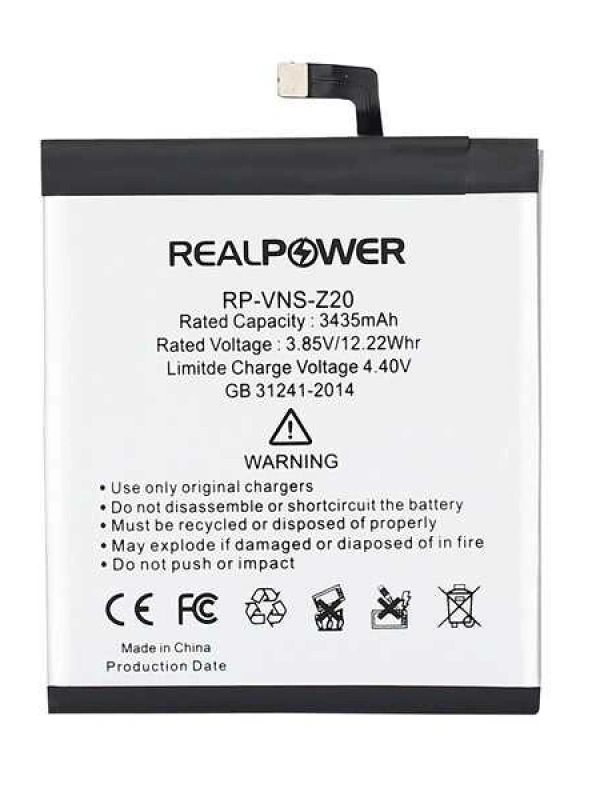 RealPower Vestel Uyumlu Venüs Z20 Batarya 3435mAh Li-Polymer Uzun Ömürlü Pil