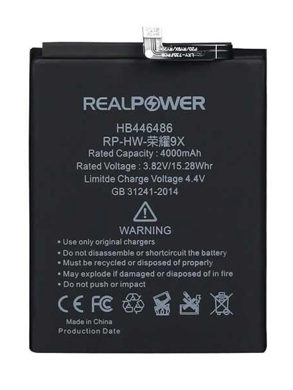 RealPower Huawei Uyumlu P20 Lite 2019 Batarya 4000mAh Li-Polymer Uzun Ömürlü Pil