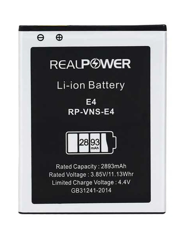 RealPower Vestel Uyumlu Venüs E4 Batarya 2893mAh Li-Polymer Uzun Ömürlü Pil