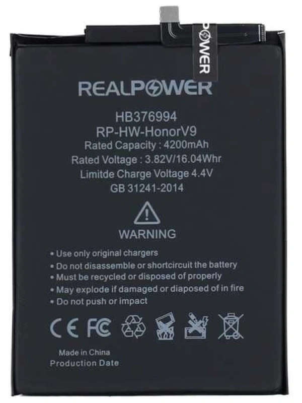 RealPower Huawei Uyumlu Honor 8 Pro Batarya 4200mAh Li-Polymer Uzun Ömürlü Pil